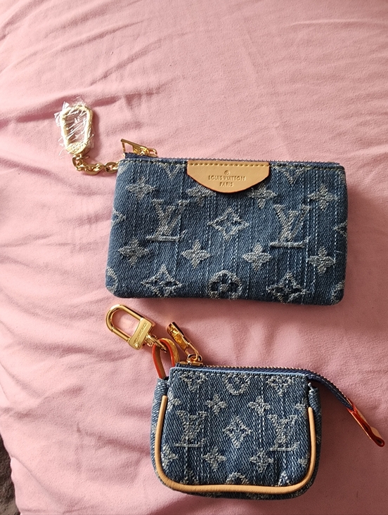 Louis Vuitton Handbags - BRAND NEW Denim Monogram Key Pouch and Coin Case in Blue with Gold Hardware